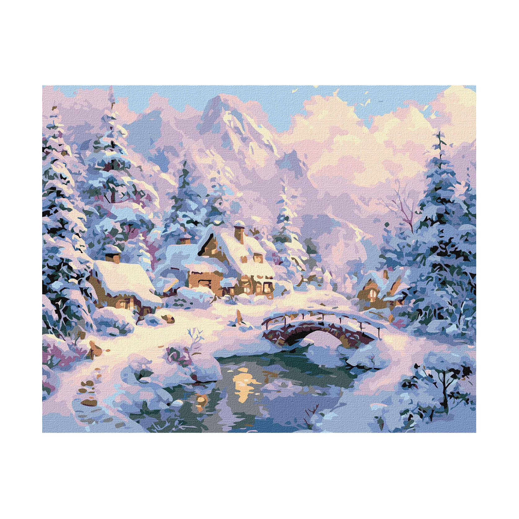 Картина за номерами Ideyka Зимовий затишок серед гір, 40*50 см (KHO6422)